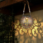 Lampe solaire suspension lumire dcoration de jardin led jardin rond extrieur table lumineuse suspension ...