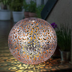 Lampe solaire vent lumi�re boule de jardin solaire oriental, lampe � brancher led ip44, pointe de terre, ...