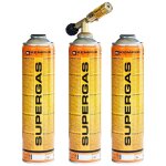 Chalumeau de soudure  gaz flamme + 3 cartouches de gaz 330gr kemper