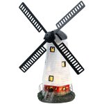 Lampe sur pied de moulin � vent solaire led multicolore d�coration de jardin terrasse figure sculpture ...