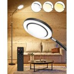 Lampe sur pied salon, platine led 20w, luminosit rglable, tte flexible, choix de lumire: blanc chaud, ...