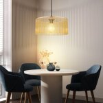 Lampe � suspendre barres acryliques lampe de salle � manger dor�e suspension lampe de salon, m�tal, 1x ...