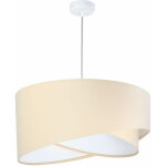 Lampe � suspendre madan cr�me blanc rond �50cm