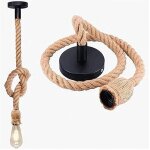 Lampe suspendu en corde de chanvre 1, 5 mt connecteur e27 436653