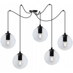 Lampe suspendu plafond boule de verre araigne led