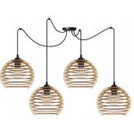 Lampe suspendu plafond lustre lampe en bois . . .