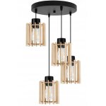 Lampe suspendu plafond lustre lampe en bois . . .