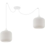 Lampe suspendu spider riffle blanc 2 flash lampe blanc cylindre e27