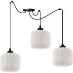 Lampe suspendu spider riffle noire 3 flash lampe blanc cylindre e27