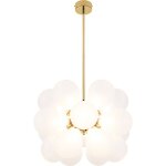 Lampe de plafond boules en cristal - lampe suspendue - jacobella blanc