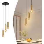 Lampe suspendue 3 ampoules lampe suspendue or - lampe suspendue e27 lampe de salle  manger lampe suspendue ...