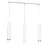 Lampe suspendue bandeau tube, 3x tubes gu10, au dessus de la table, �lot chrom� blanc