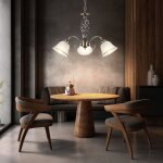 Lampe suspendue led lustre lustre suspension lampe en verre satin� lampe � manger lumi�re laiton antique, ...