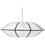 Lampe suspendue moderne abat - jour en nylon synth�tique plafonnier blanc guasare