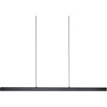 Lampe suspendue moderne lumi�re led int�gr�e avec abat - jour en aluminium t�l�commande base en fer noir ...