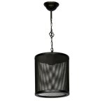 Lampe suspendue nadra en m�tal r�ticul� noir