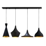 Lampe suspendue noir quadruple magna chandelier ? lustre vintage e27 nourriture bureau int�rieur boulangerie ...