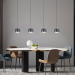 Globo - suspension - marthy - gris - mtal - grande lampe de