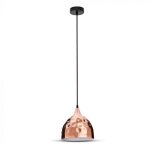Lampe suspendue rtro pendule salon plafond projecteurs finition marteau projecteur optique or rose v ...