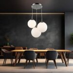 Lampe suspendue lampe de salon boule suspension verre avec abat - jour de différentes tailles, métal, ... Lampe suspendue lampe de salon boule suspension verre avec abat - jour de différentes tailles, métal, ...