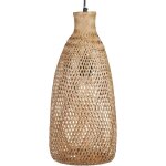 Beliani - lampe suspendue style boh�me abat - jour ouvert en bambou naturel beige lwela