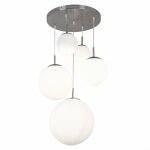 Lampe � suspension lampe � suspension lampe � suspension lampe � suspension 5 boules de verre opale lampe ...