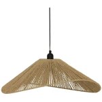 Pegane - lampe suspendue, suspension luminaire coloris beige - longueur 47 x profondeur 20 x hauteur ...