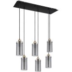 Lampe suspendue lampe de table à manger lampe suspendue lampe de salon, verre fumée métal noir, douilles ... Lampe suspendue lampe de table à manger lampe suspendue lampe de salon, verre fumée métal noir, douilles ...