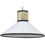 Beliani - lampe � suspension � abat - jour en rotin coton et polyester blanc et naturel mantua