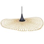 Lampe suspension en bambou e27 0w pour ampoules filament solution �clairage pour maison au design boheme ...