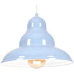 Lampe � suspension bulma 1 - industriel, m�tal, bleu 1xe27