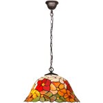 Lampe � suspension avec cha�ne et abat - jour tiffany diam�tre 40 cm s�rie bell