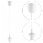 Lampe � suspension e27, blanc mat, lampe suspendue pour abat - jour