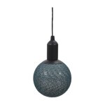 Lampe suspension � led 'boule' 24cm bleu