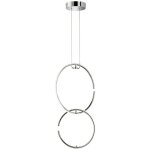 Lampe � suspension led suspension lampe de table � manger plafonnier salon, anneau design chrome, 17w ...