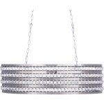 Lampe suspension luminaire design avec abat - jour rond en m�tal chrom� orn� de cristaux e27 40w solution ...