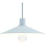 Lampe � suspension made in italy avec c�ble textile, abat - jour swing pastel et finitions en m�tal avec ...