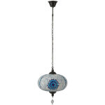 Lampe suspension mosa�que  neal  30cm bleu