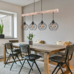Lampe  suspension suspension plafonnier lampe de salle  manger lampe de salon poutres en bois, rtro ...