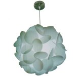 Lampe � suspension ronde moderne effet origami fantasy e27 blanc