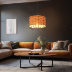 Lampe � suspension lampe de salle � manger maison de campagne aspect bois lampe suspendue abat - jour ...