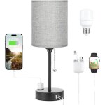 Lampes de table 3 temp�ratures de couleur - 2700k 3500k 5000k lampes de chevet avec ports usb c et a, ...