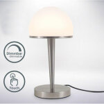 Lampe de table abat - jour verre graduable par variateur tactile int�gr� dimmable e27 lampe de chevet ...