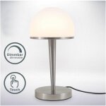 Lampe de table abat - jour verre graduable par variateur tactile intgr dimmable e27 lampe de chevet ...
