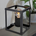 Lampe de table led lampe d'appoint lampe de salon lampe de chevet, interrupteur on / off, mtal noir, ...