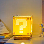 Lampe de table super bros, veilleuse d�corative en forme de bloc d'interrogation pour enfants, jouet ...