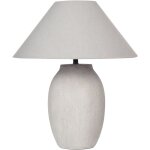 Beliani - lampe de table en c�ramique grise et lin abat - jour conique 58 cm de chevet graliwdo