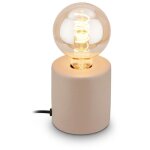 Briloner - lampe de table avec interrupteur � fil, pied c�ramique, e27, max. 10w, chevet, bureau, salon ...