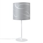 Lampe � poser table de chevet abat - jour en tissu applique salon vintage lampe de table - blanc, design ...
