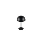Lampe de table, lampe de chevet, lampe d'appoint, variateur tactile, lampe � piles, led noire, 21 cm